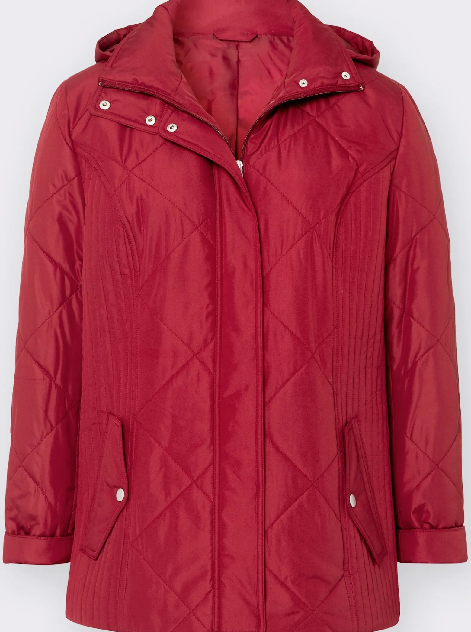 Jacke mit Rippbündchen als Windschutz