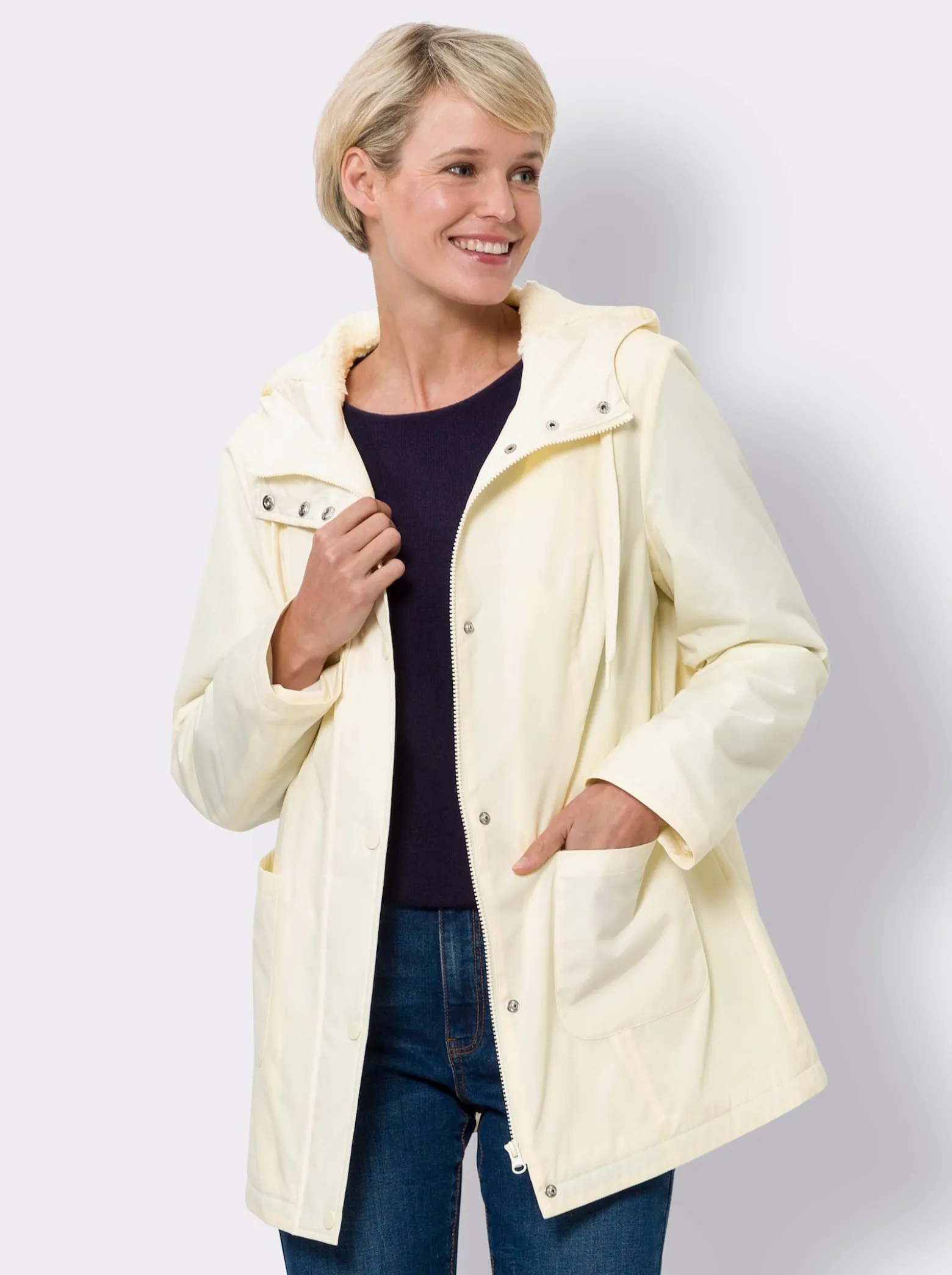 Jacke mit Teddy-Fleece-Futter