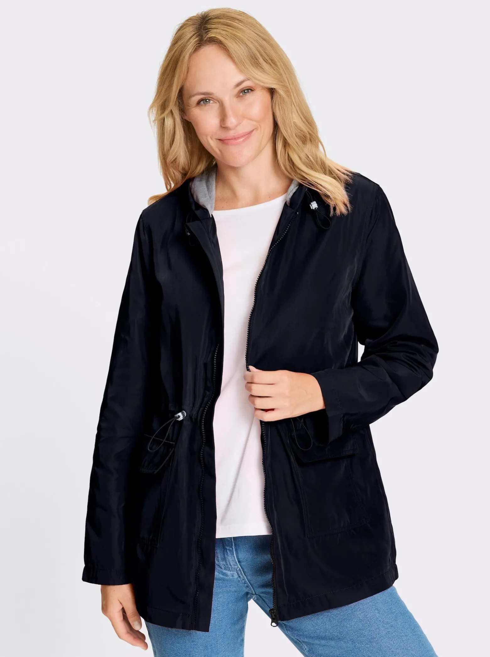 Jacke mit Tunnelzug in der Taille