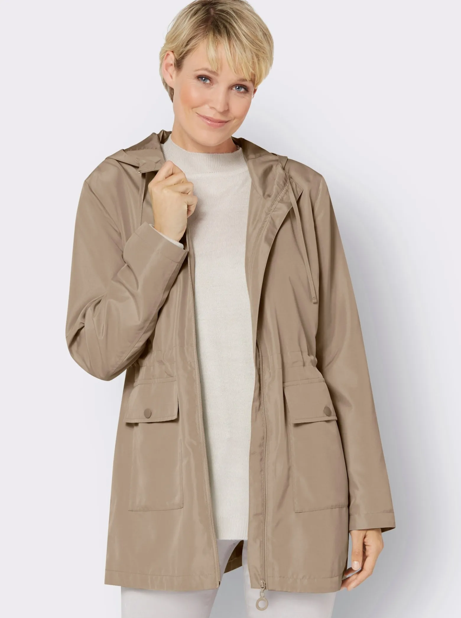 Jacke mit Tunnelzug in der Taille