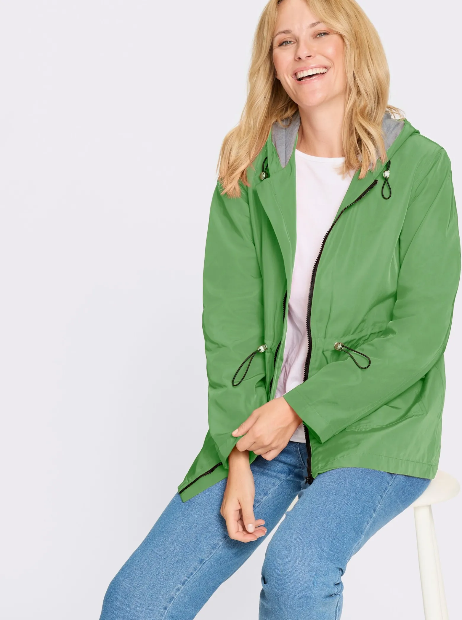Jacke mit Tunnelzug in der Taille