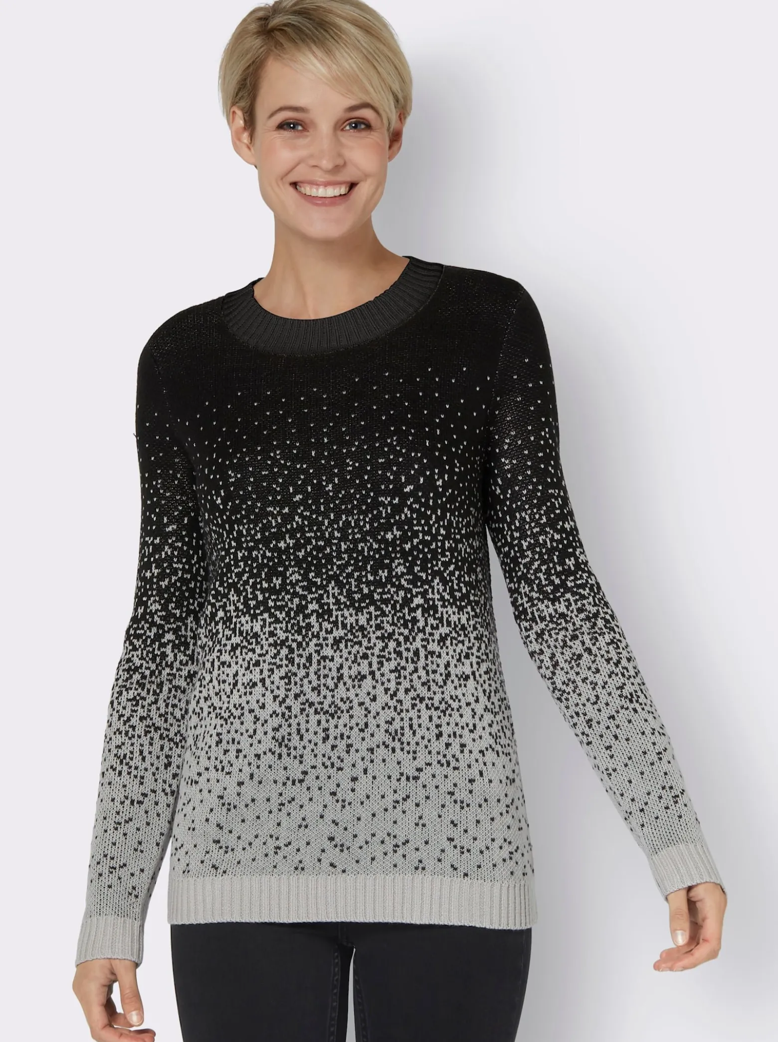 Jacquardpullover aus Jacquard-Strick