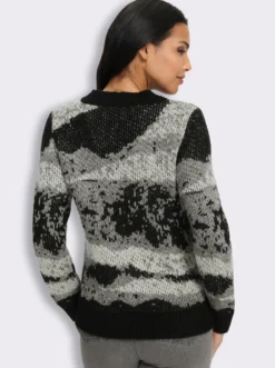 Jacquardpullover in flauschiger Qualität