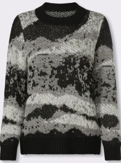 Jacquardpullover in flauschiger Qualität