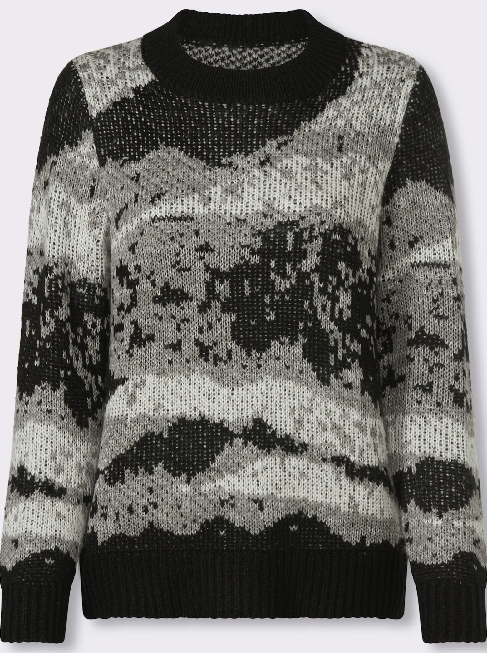 Jacquardpullover in flauschiger Qualität