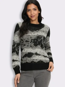 Jacquardpullover in flauschiger Qualität