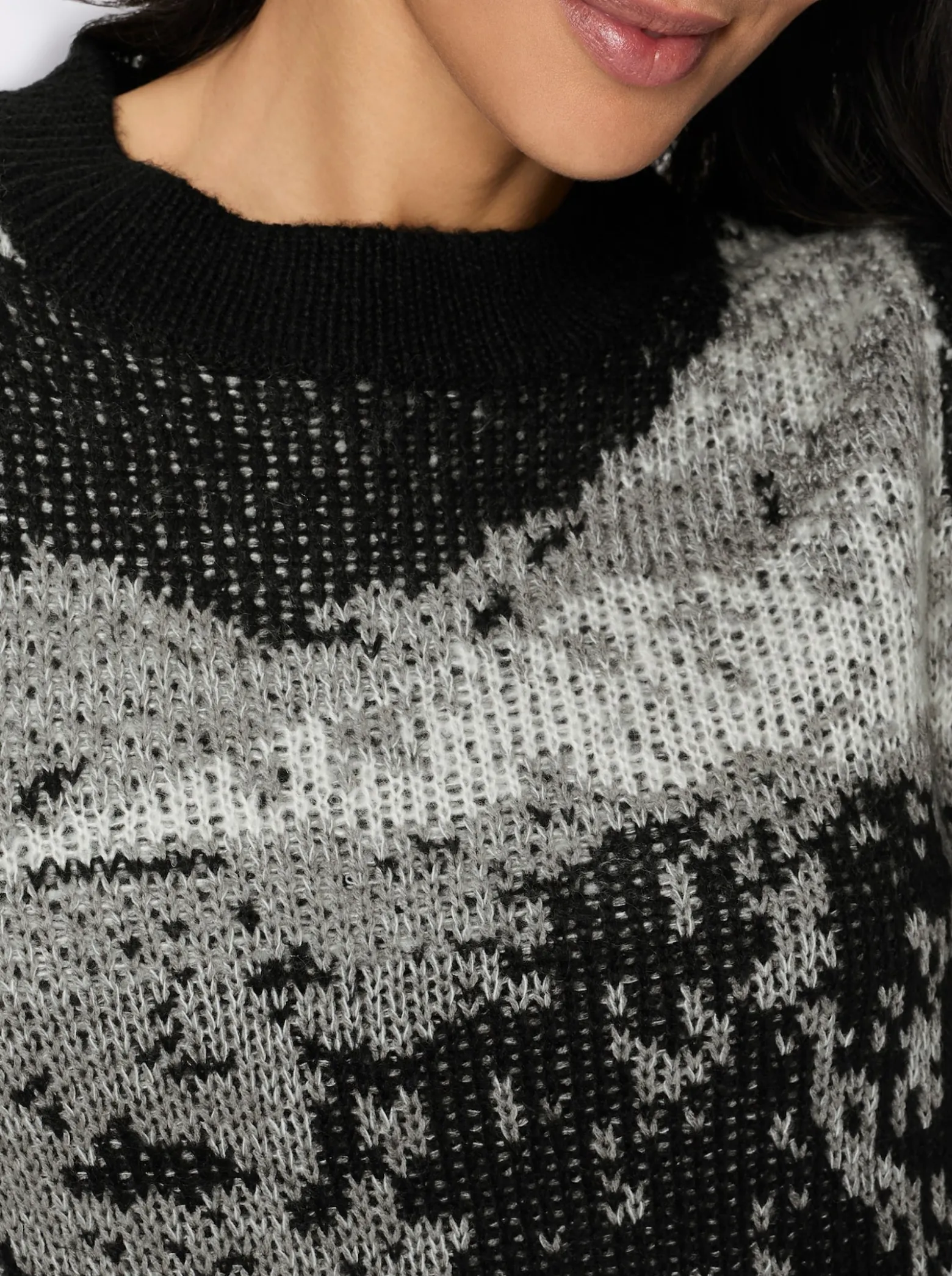 Jacquardpullover in flauschiger Qualität