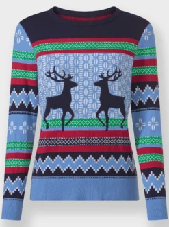 Jacquard-Pullover in Norweger-Optik