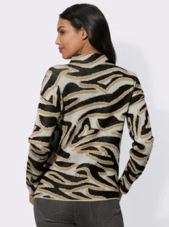 Jacquard-Pullover mit Kelchkragen