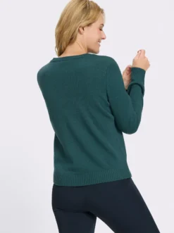 Jacquard-Pullover mit platziertem Muster