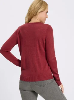 Jacquard-Pullover mit platziertem Muster
