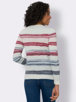 Jacquard-Pullover mit Ringel-Muster