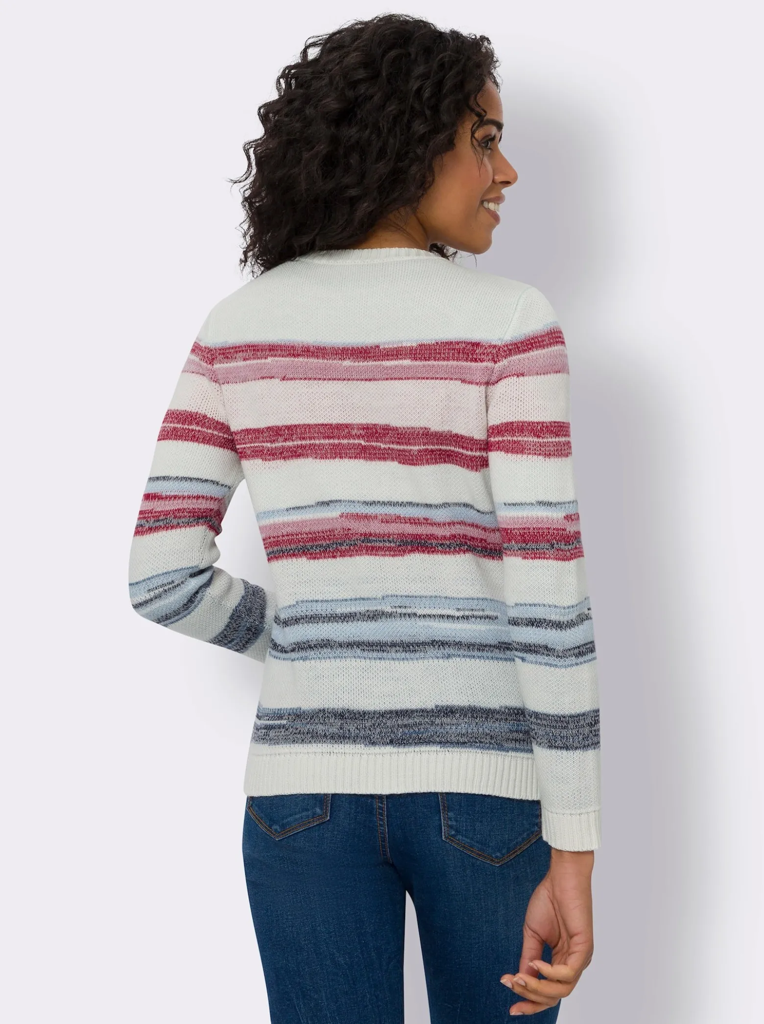 Jacquard-Pullover mit Ringel-Muster