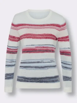 Jacquard-Pullover mit Ringel-Muster