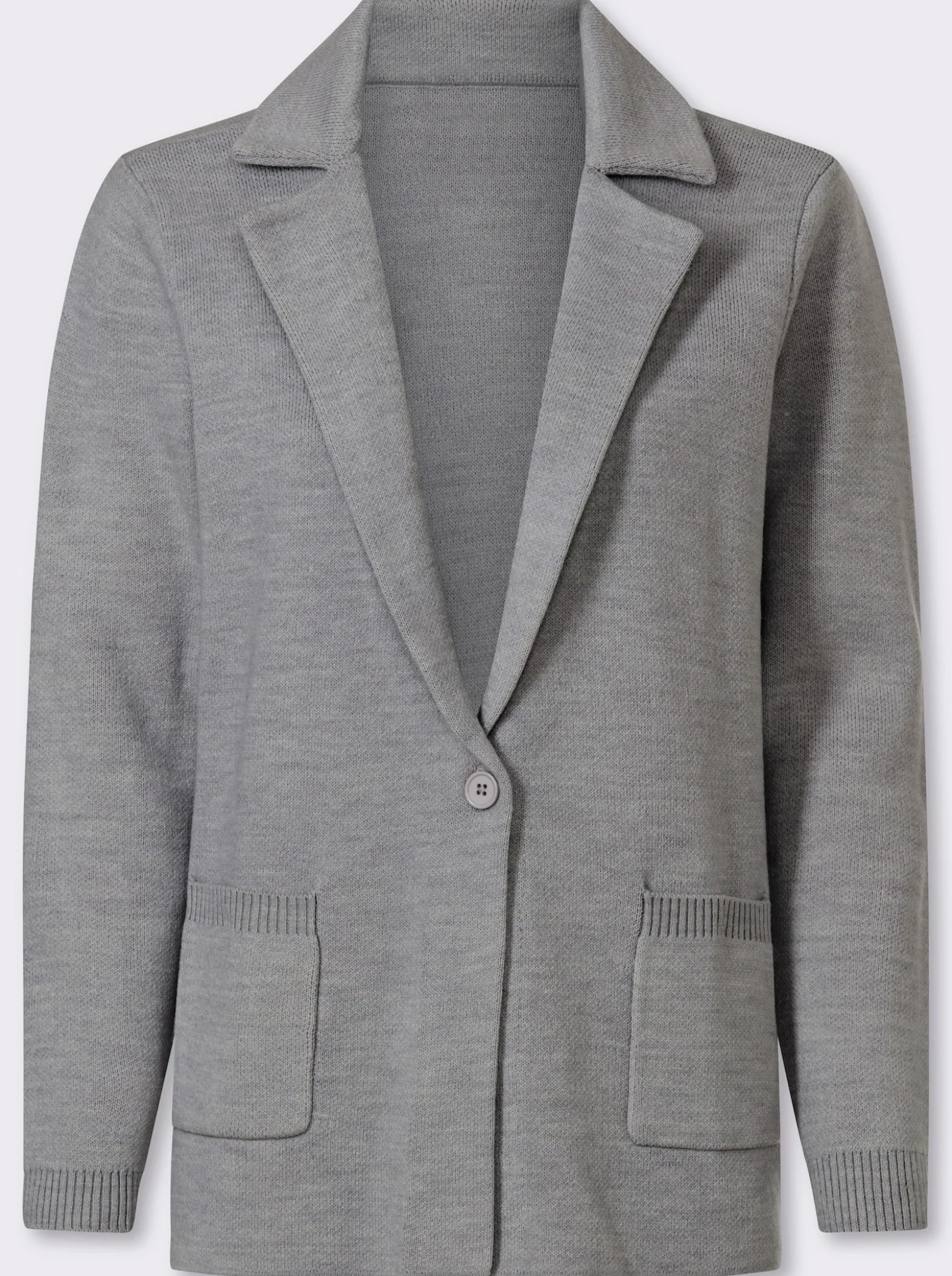 Jacquardstrickjacke im Blazer-Stil