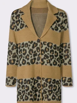 Jacquardstrickjacke im Mustermix