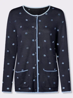 Jacquardstrickjacke im Trachtenstil