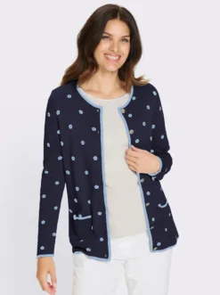 Jacquardstrickjacke im Trachtenstil