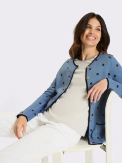 Jacquardstrickjacke im Trachtenstil