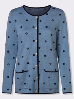 Jacquardstrickjacke im Trachtenstil