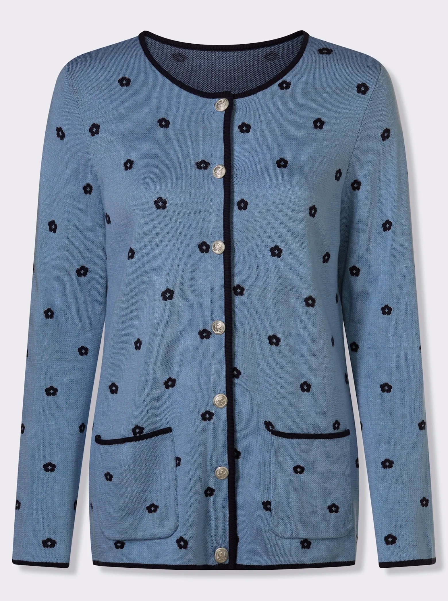Jacquardstrickjacke im Trachtenstil