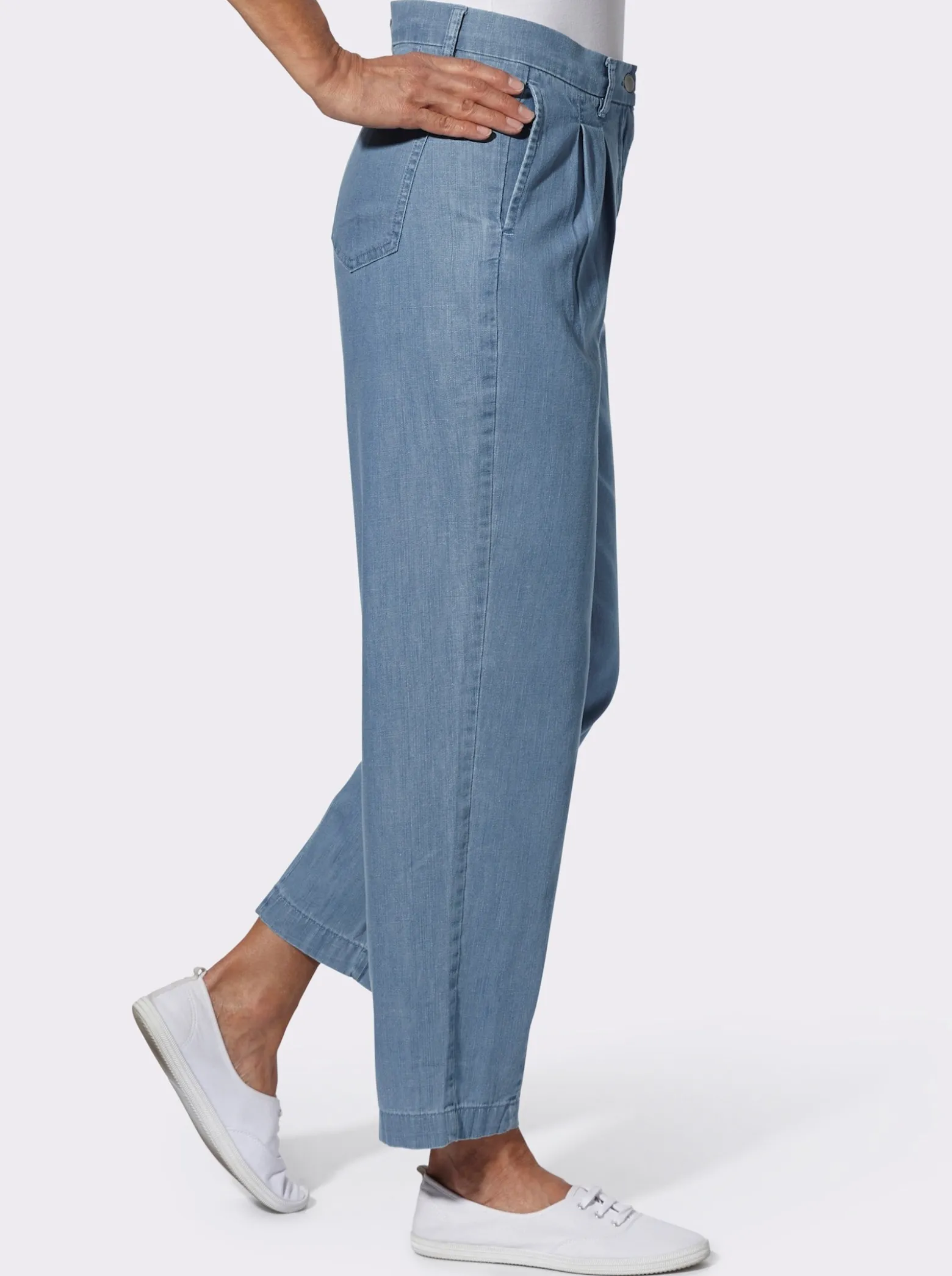 7/8-Jeans aus reiner Baumwolle