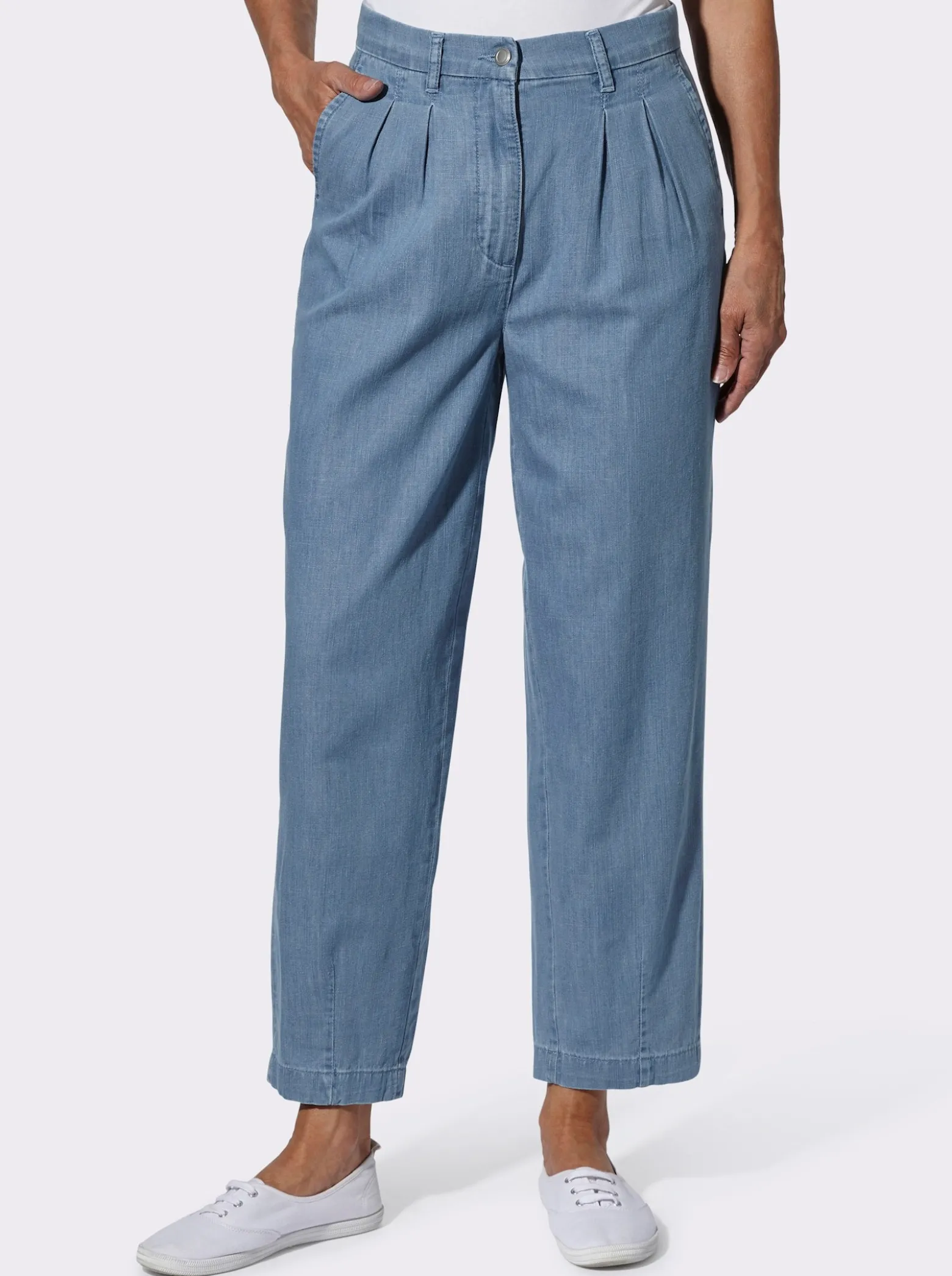 7/8-Jeans aus reiner Baumwolle
