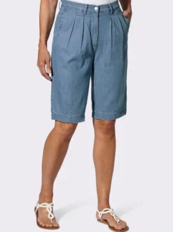 Jeansbermudas aus reiner Baumwolle