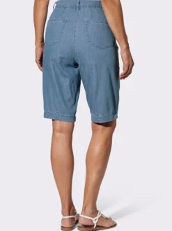 Jeansbermudas aus reiner Baumwolle