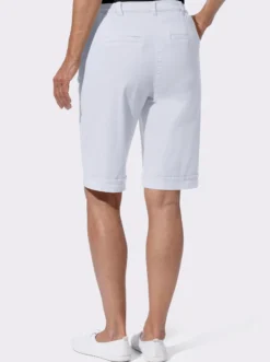 Jeansbermudas mit Dehnbund hinten
