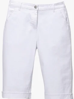 Jeansbermudas mit Dehnbund hinten