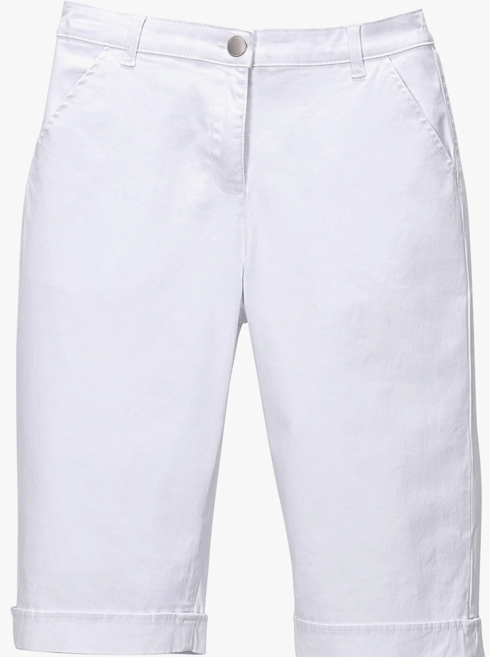 Jeansbermudas mit Dehnbund hinten