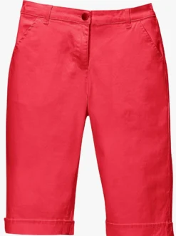 Jeansbermudas mit Dehnbund hinten