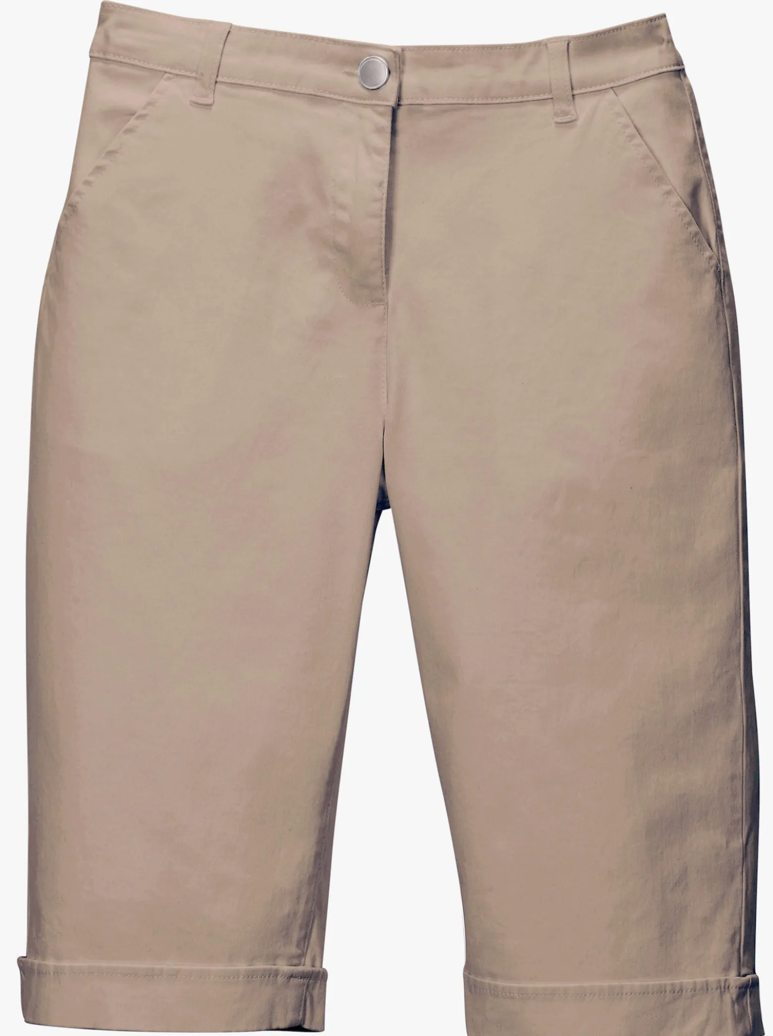 Jeansbermudas mit Dehnbund hinten