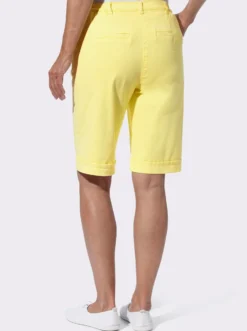 Jeansbermudas mit Dehnbund hinten