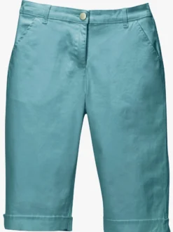Jeansbermudas mit Dehnbund hinten