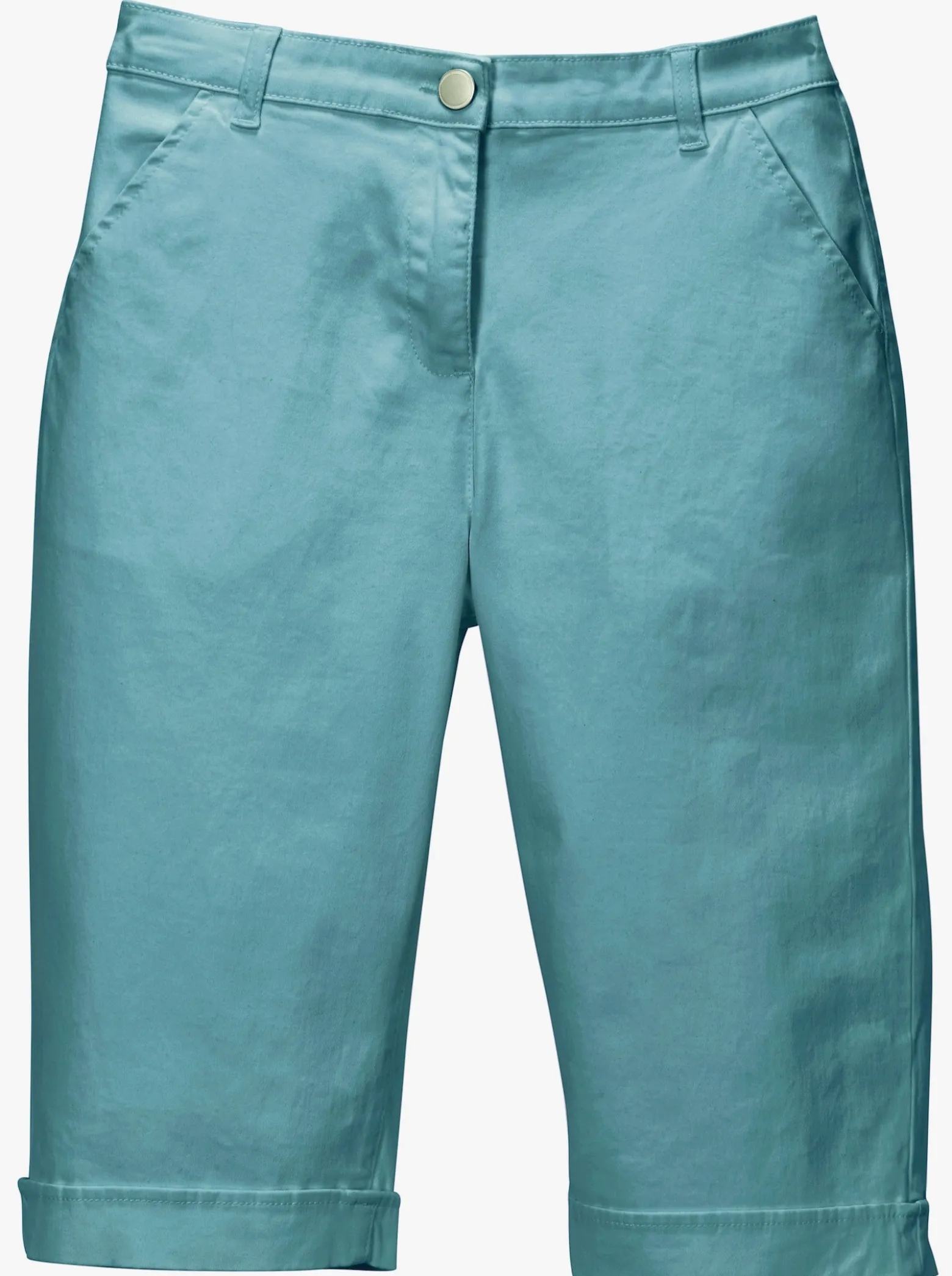 Jeansbermudas mit Dehnbund hinten