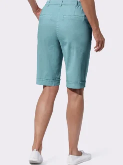 Jeansbermudas mit Dehnbund hinten