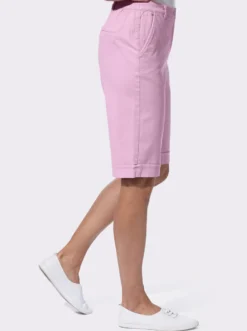 Jeansbermudas mit Dehnbund hinten