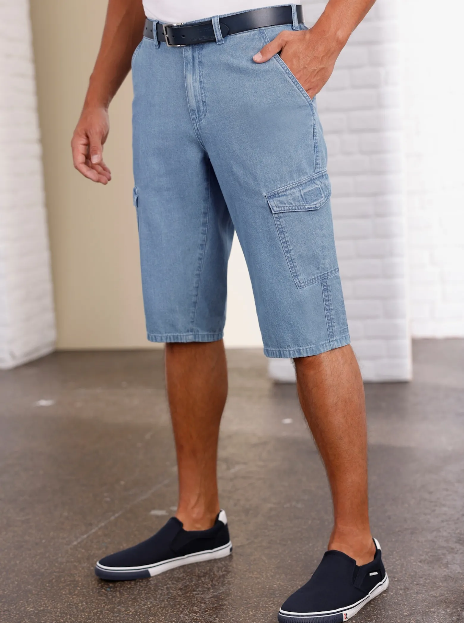 Jeansbermudas mit 6 Taschen
