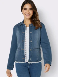 Jeansblazer mit Knöpfen aus Metall