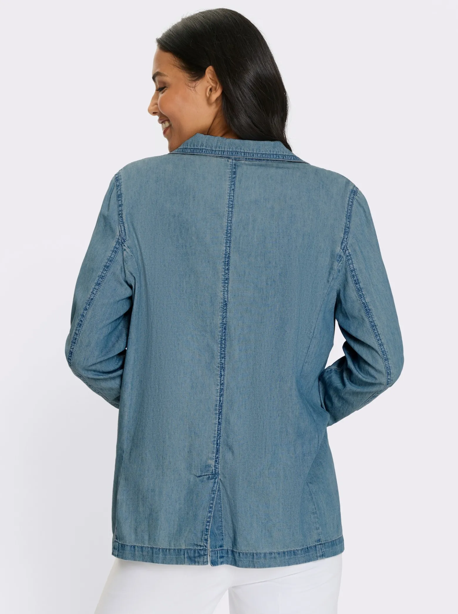 Jeansblazer mit Reverskragen