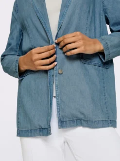 Jeansblazer mit Reverskragen