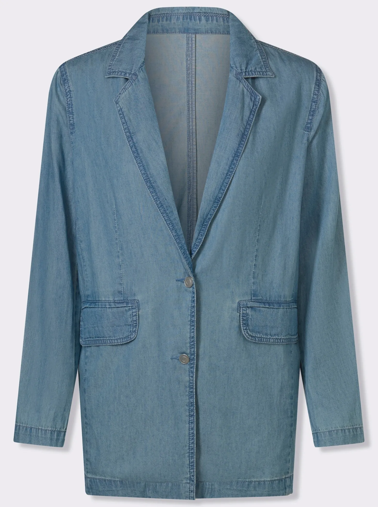 Jeansblazer mit Reverskragen