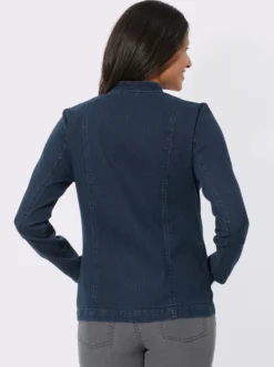 Jeansblazer mit Trachtenknöpfen