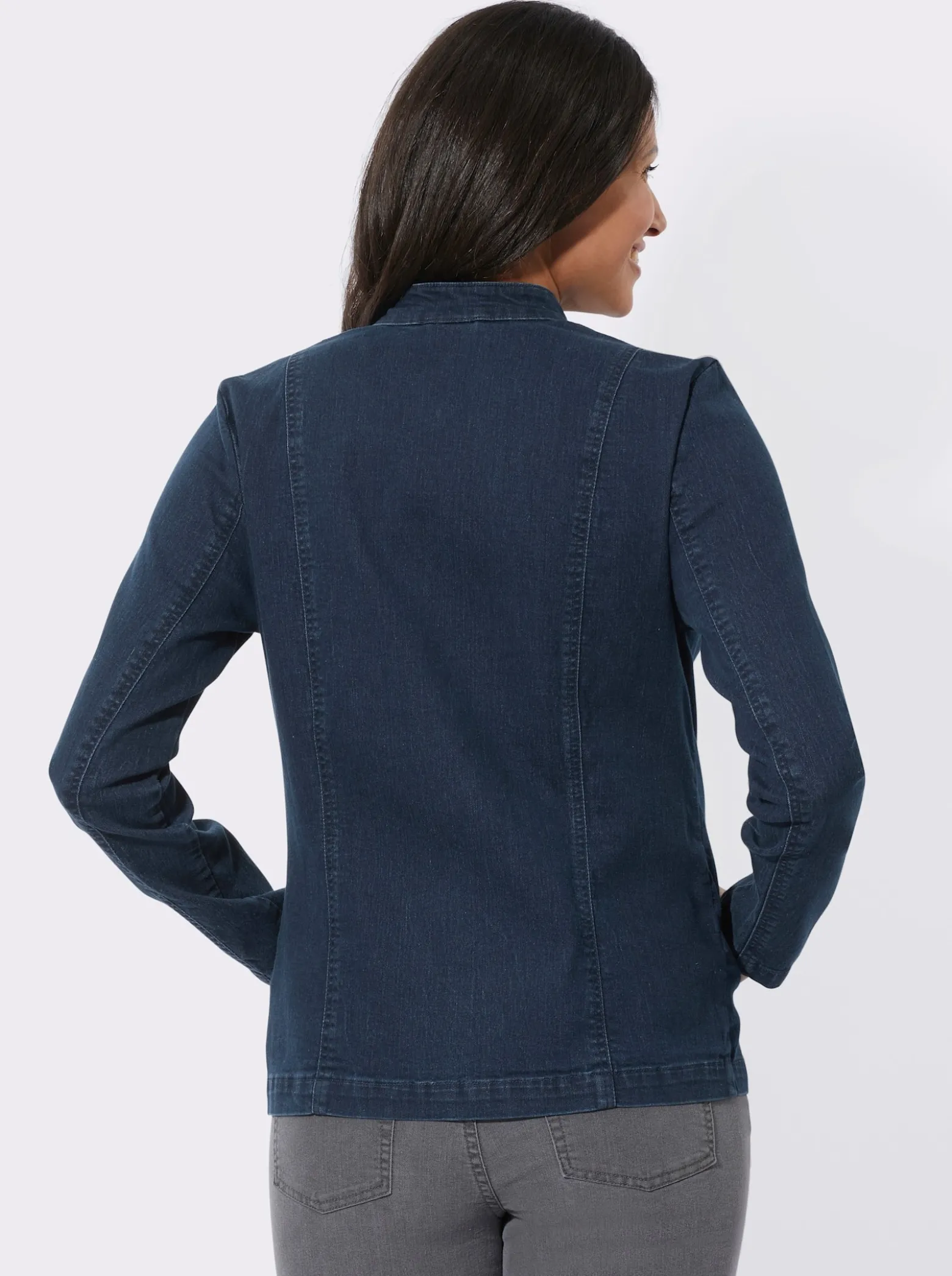Jeansblazer mit Trachtenknöpfen