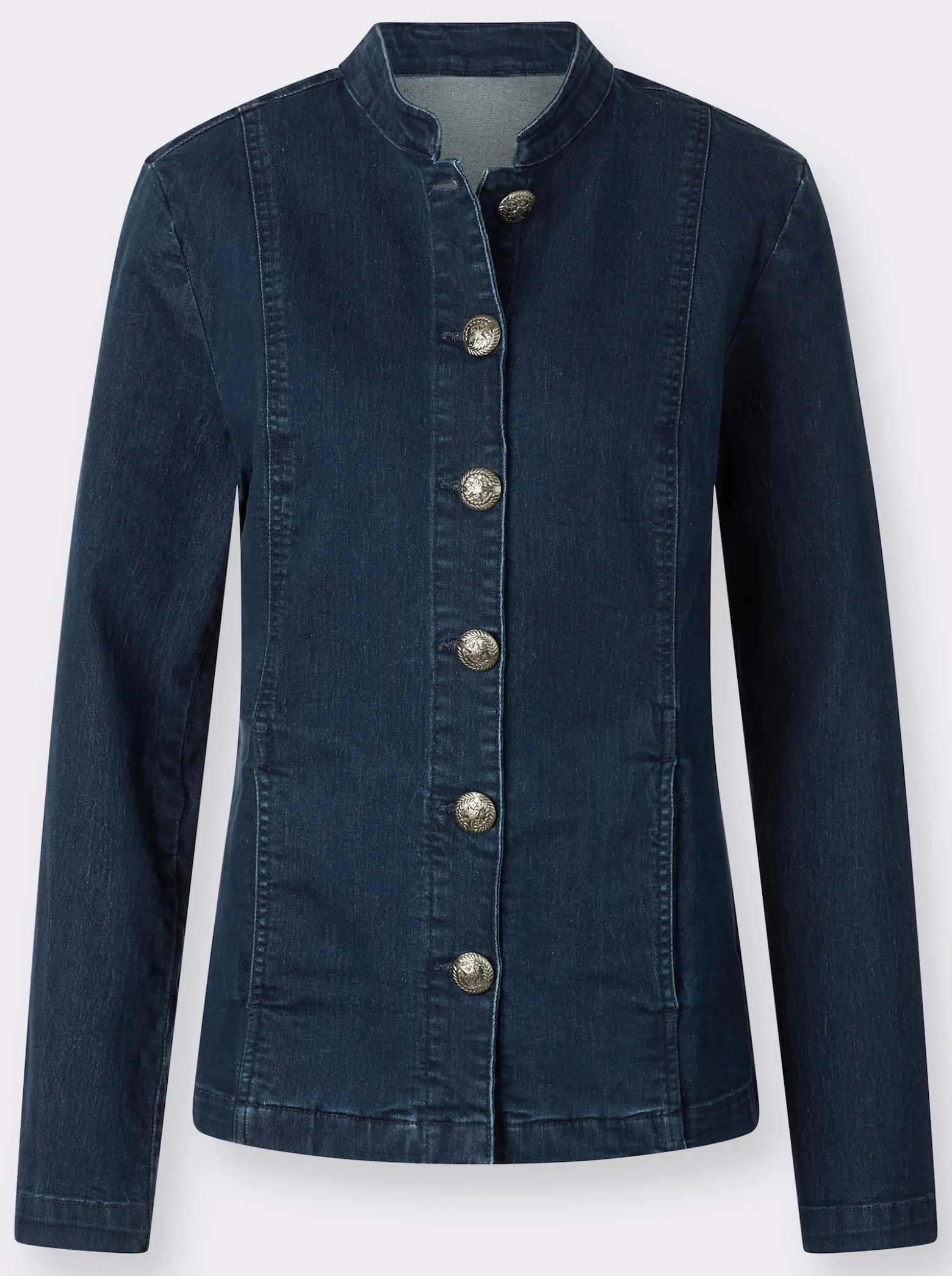 Jeansblazer mit Trachtenknöpfen