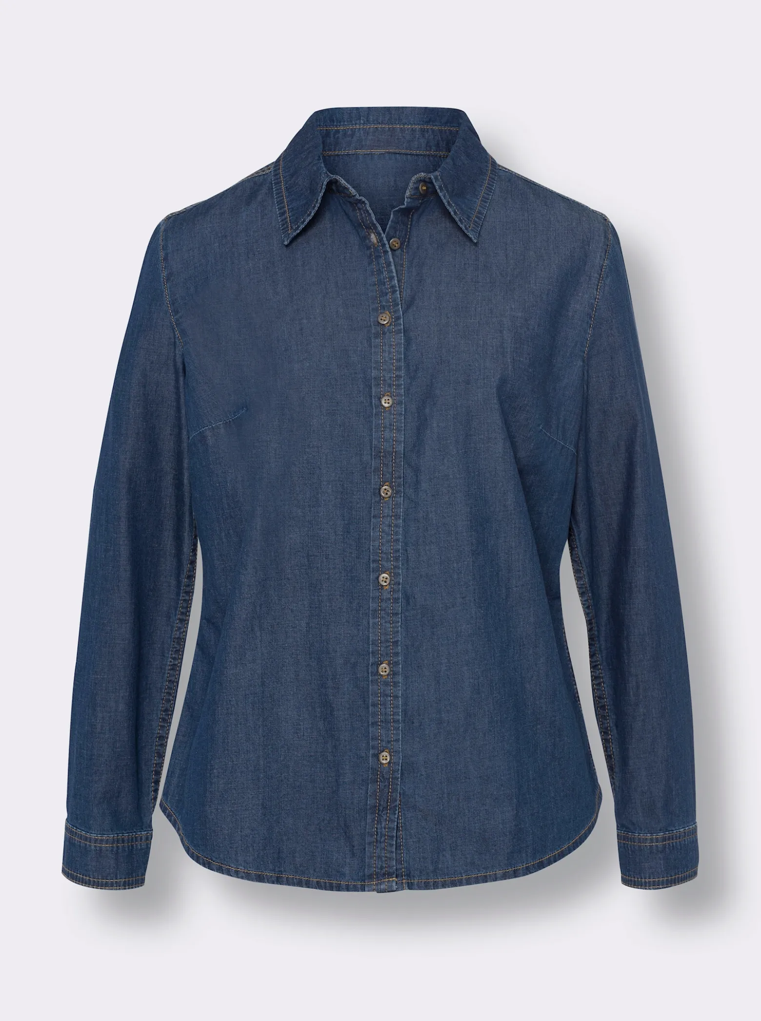 Jeansbluse mit Metallknöpfen