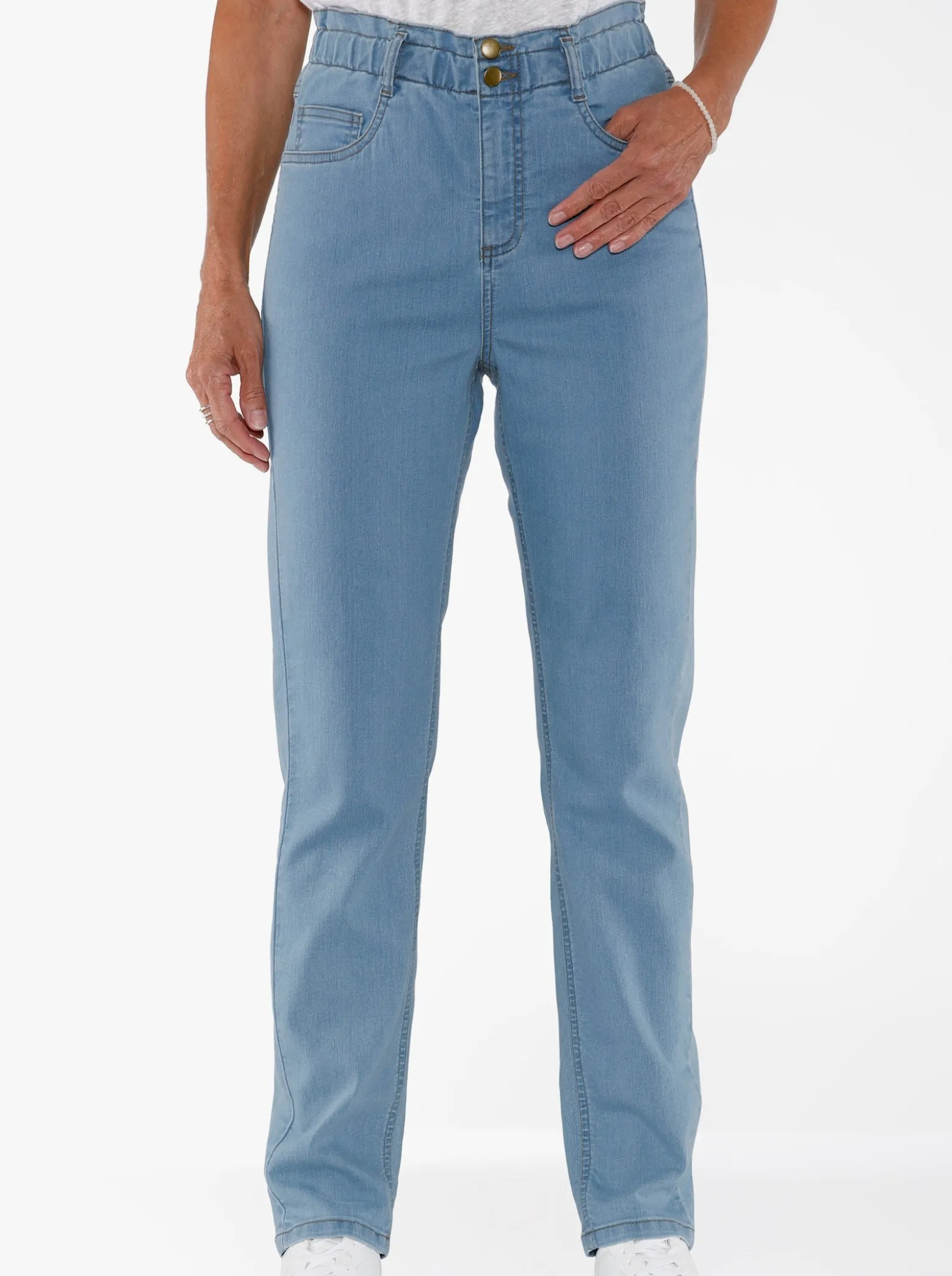 Jeans im Paperbag-Schnitt