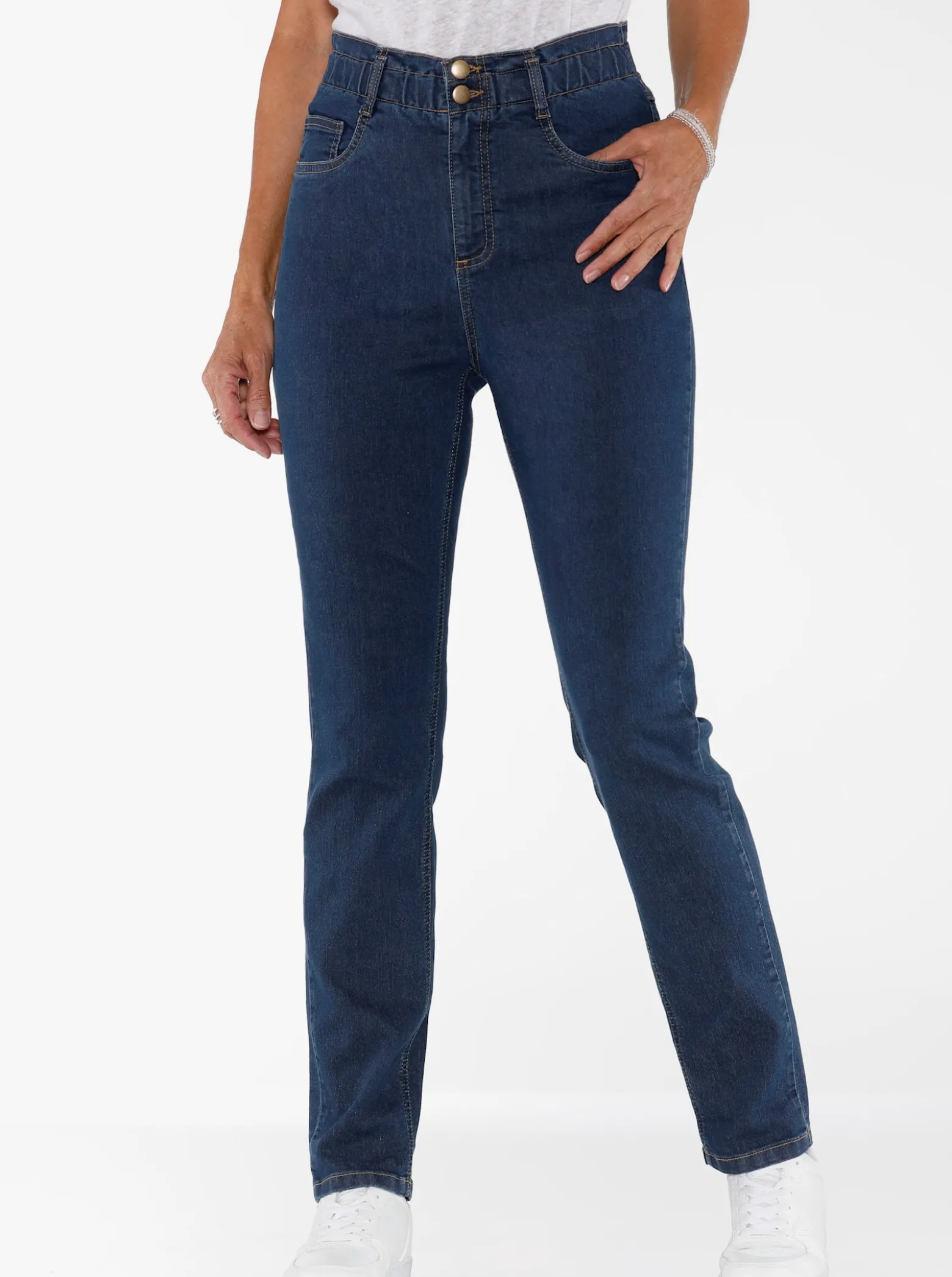 Jeans im Paperbag-Schnitt